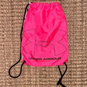 Under Armour Neon Pink Gym drawstring bag